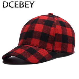 Red Plaid Baseball Cap for Men Summer Ponytail Cotton Caps Women bone Hip Hop Snapback Cap Male multi Colors Dad Hats Adjustable