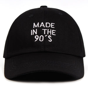 2018 New MADE IN THE 90'S Embroidery Dad Hat 100% Cotton Women Men Fashion Baseball Cap Snapback MADE IN THE 90 S Summer Caps