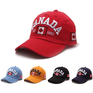 Hatlander brand Canada letter embroidery baseball caps cotton gorra snapback curved dad hat leisure outdoor women men sports cap