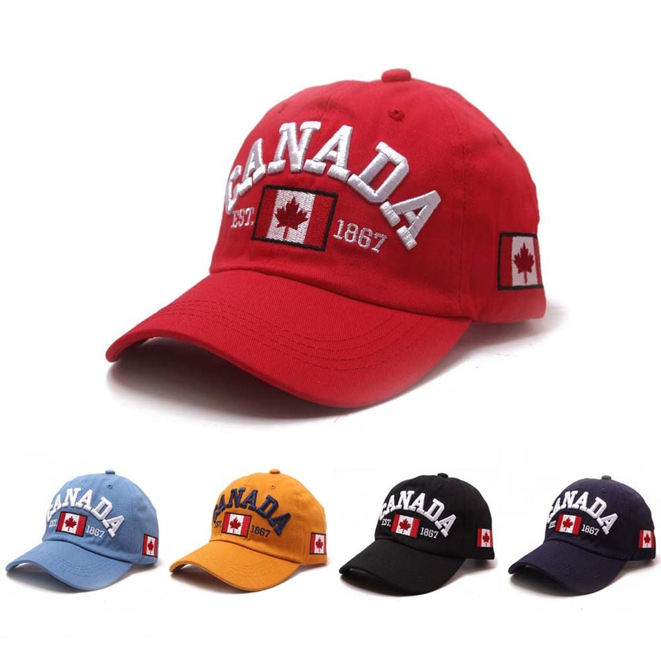 Hatlander brand Canada letter embroidery baseball caps cotton gorra snapback curved dad hat leisure outdoor women men sports cap