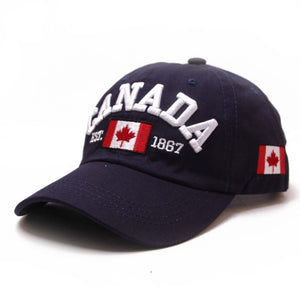 Hatlander brand Canada letter embroidery baseball caps cotton gorra snapback curved dad hat leisure outdoor women men sports cap