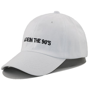 adult fashion dad hats MADE IN THE 90'S baseball cap cotton adjustable letter embroidery snapback sports hat simple caps