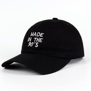 2018 New MADE IN THE 90'S Embroidery Dad Hat 100% Cotton Women Men Fashion Baseball Cap Snapback MADE IN THE 90 S Summer Caps