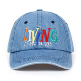 2018 new Brand Letter LIVING savage Snapback Cap Cotton Baseball Cap For Men Women Adjustable Hip Hop Dad Hat Bone Garros