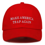 High Quality Letter MAKE AMERICA TRAP AGAIN Snapback Cap Cotton Baseball Cap For Men Women Hip Hop Dad Hat Bone Garros