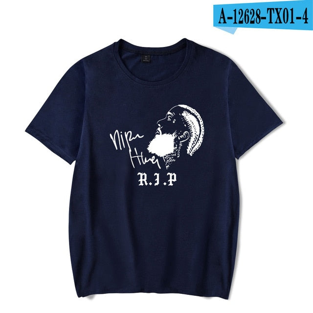 2019 HIP HOP FASHION Nipsey Hussle Summer Harajuku Mens T-shirts Short Sleeves Mens Street Wear Clothing Men Free Shipping