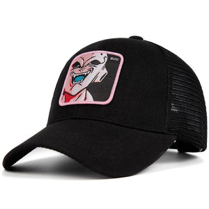 Majin Buu Mesh Hat Dragon Ball Snapback Cotton Baseball Cap Men Women Hip Hop Trucker Dad Hat Summer Dropshipping