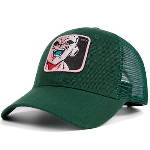 Majin Buu Mesh Hat Dragon Ball Snapback Cotton Baseball Cap Men Women Hip Hop Trucker Dad Hat Summer Dropshipping