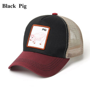 Baseball Caps Men Women Snapback Hip Hop Cap Summer Breathable Mesh Animals Farm Trucker Cap Hat Embroidery Dad Hats gorras 2019