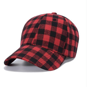 Red Plaid Baseball Cap for Men Summer Ponytail Cotton Caps Women bone Hip Hop Snapback Cap Male multi Colors Dad Hats Adjustable