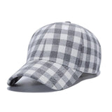 Red Plaid Baseball Cap for Men Summer Ponytail Cotton Caps Women bone Hip Hop Snapback Cap Male multi Colors Dad Hats Adjustable