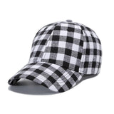 Red Plaid Baseball Cap for Men Summer Ponytail Cotton Caps Women bone Hip Hop Snapback Cap Male multi Colors Dad Hats Adjustable