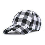 Red Plaid Baseball Cap for Men Summer Ponytail Cotton Caps Women bone Hip Hop Snapback Cap Male multi Colors Dad Hats Adjustable