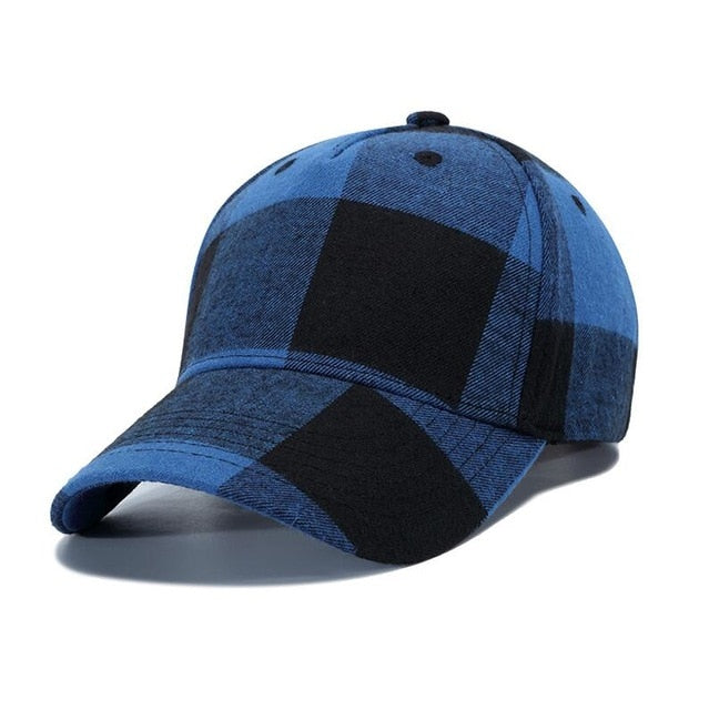 Red Plaid Baseball Cap for Men Summer Ponytail Cotton Caps Women bone Hip Hop Snapback Cap Male multi Colors Dad Hats Adjustable