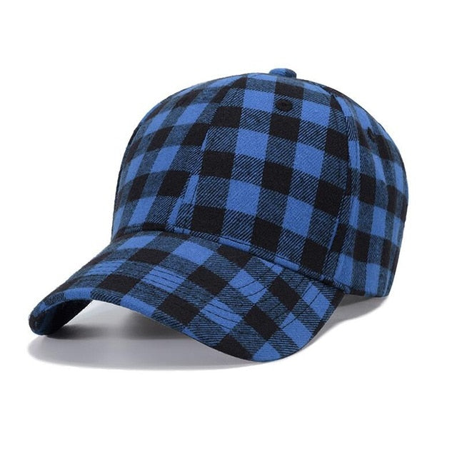 Red Plaid Baseball Cap for Men Summer Ponytail Cotton Caps Women bone Hip Hop Snapback Cap Male multi Colors Dad Hats Adjustable