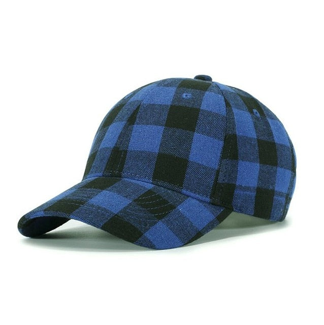 Red Plaid Baseball Cap for Men Summer Ponytail Cotton Caps Women bone Hip Hop Snapback Cap Male multi Colors Dad Hats Adjustable